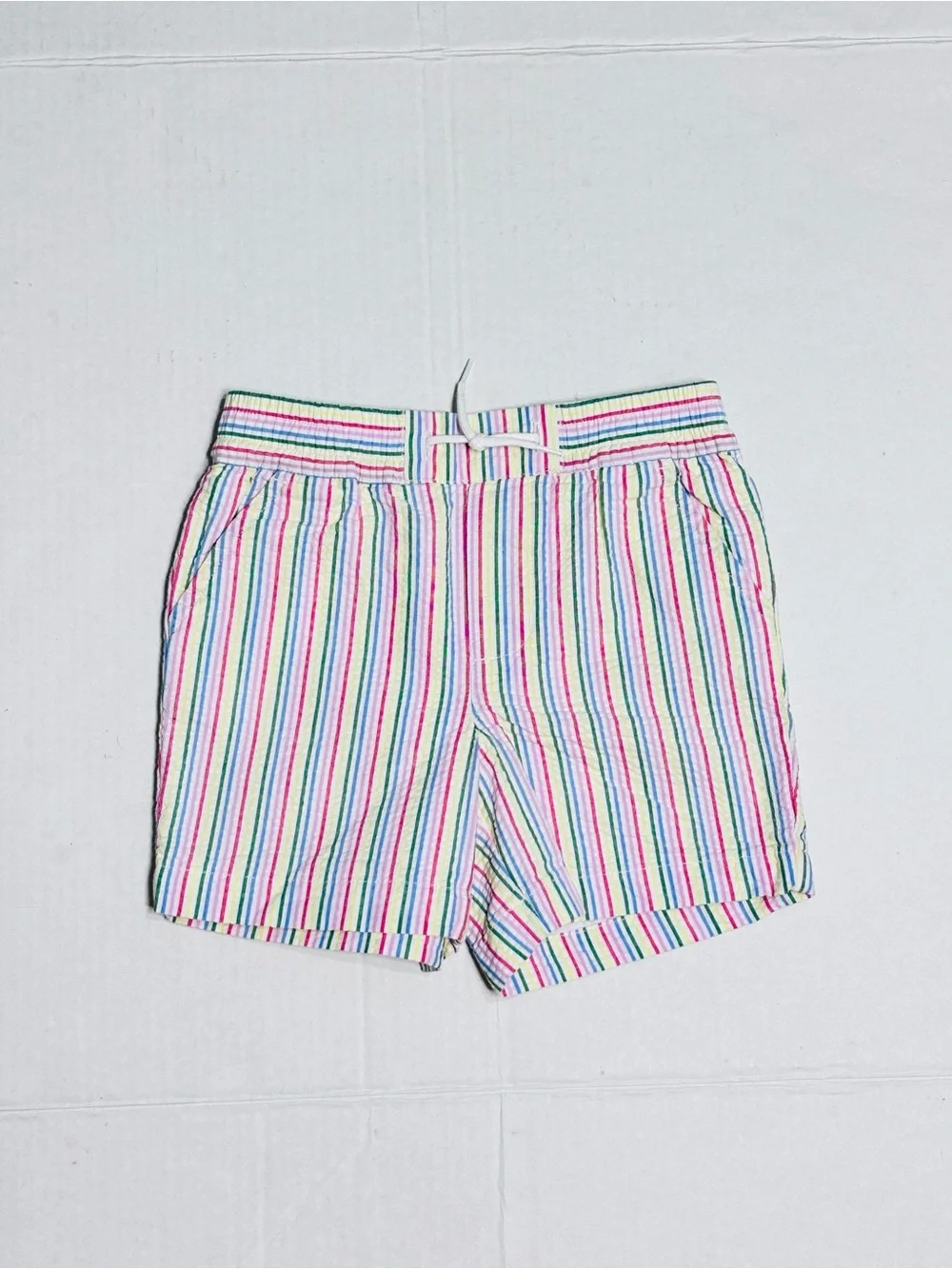NEW Janie and Jack Rainbow Striped Seersucker Shirt & Shorts Outfit Set Toddler